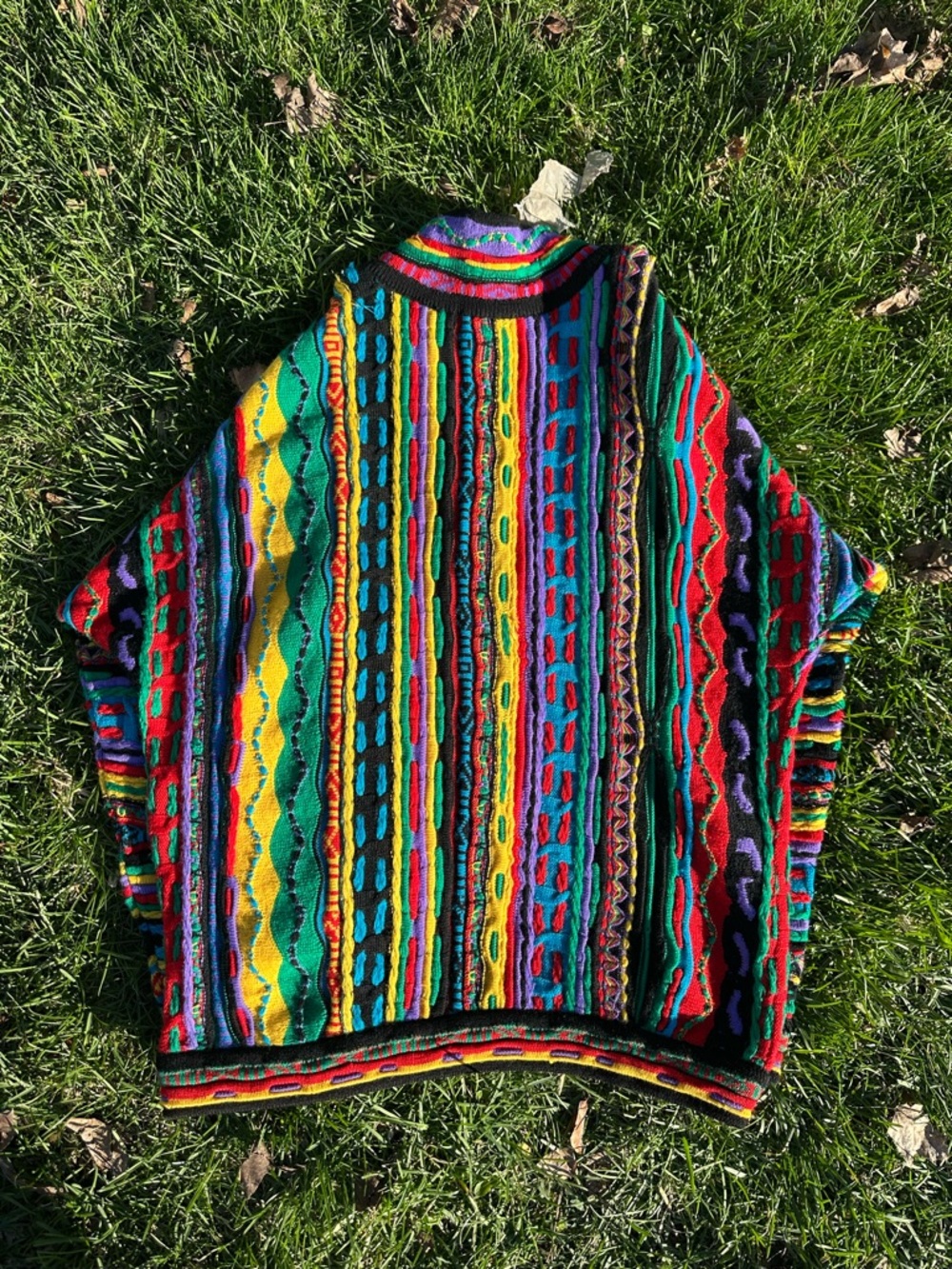 Coogi Australia Multicolor V-Neck Knit Sweater - Picture 3 of 3
